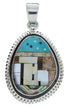 Sterling Silver Multicolor Native American Design Pendant YS69961